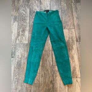 Teal blue Ralph Lauren suede pants. Great condition, size 6